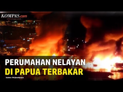 158 Rumah Nelayan di Jayapura Terbakar, 728 Orang Kehilangan Tempat Tinggal