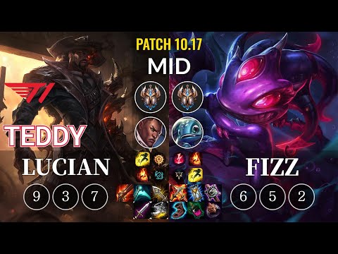 T1 Teddy Lucian vs Fizz Mid - KR Patch 10.17