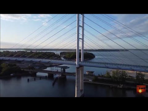 Stralsunder Hafengebiet am Morgen - Stralsund von oben um 5.30 Uhr - Dji Mavic Mini Footage