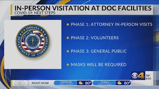 In-person visitation at Indiana DOC facilities