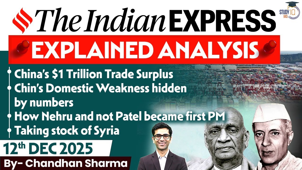 Indian Express Analysis | 12th December 2025 | The Indian Express Newspaper Analysis