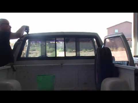 How to install a sliding rear window in truck