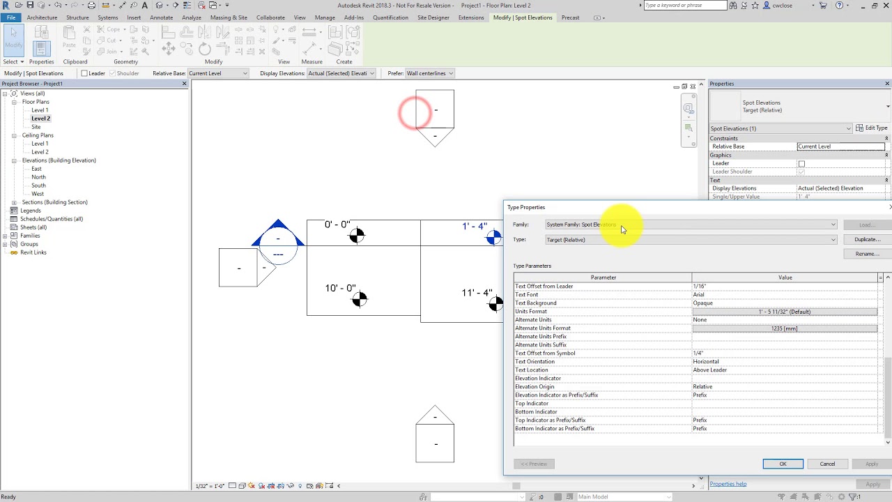 Spot elevations origin explanation