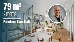 Download the video "Sunny 2-Room Apartment with Wraparound Balcony in Prenzlauer Berg l APARTMENT TOUR"