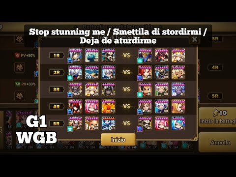 Summoners War G1 World Guild Battle #20 (1/2) - Stun show
