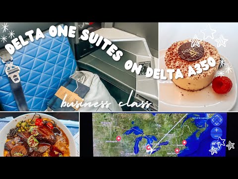 Delta One Suites on the Delta Airbus A350- Business Class International Flight on Delta Airlines