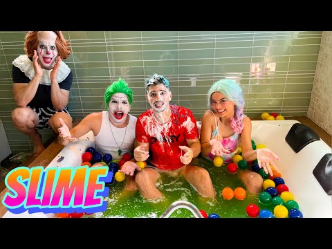 O ÚLTIMO A SAIR DA BANHEIRA DE SLIME VENCE! 24 HORAS NA BANHEIRA DE SLIME!