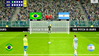 Download lagu Argentina vs Brazil Full Penalty Shootout | BRA vs ARG Match | eFootball mp3