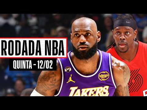 LEBRON JAMES 👑 faz chover em vitória dos LAKERS; HOLIDAY joga DEMAIS - Rodada NBA 12/02
