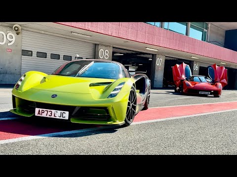 Driving new 2000bhp electric hypercar Lotus Evija on F1 track Portugal 2024