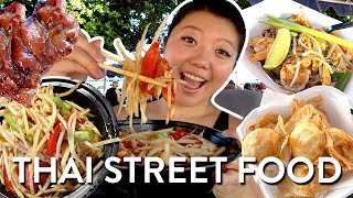 This THAI STREET FOOD MARKET is FOODIE HEAVEN 🇹🇭! LA Food Tour 🍜