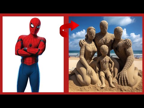 Supereroi ma versione Sand Family 👨‍👩‍👦 | Tutti i personaggi (MARVEL e DC) 2025