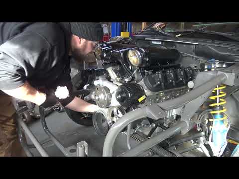 mustang ICT billet timing cover swap, Accessory drive and front end re assembly