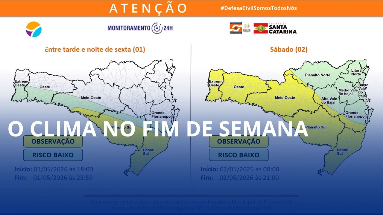 Entenda como deve acontecer a chuva pelo estado neste sábado (02)