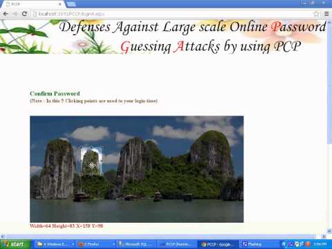 DEFENSES AGAINST LARGE SCALE ONLINE PASSWORD GUESSING ATTACKS BY USING PERSUASIVE CLICK POINTS