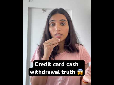 What happen if you withdraw cash from credit card 😱 #creditcard #finance