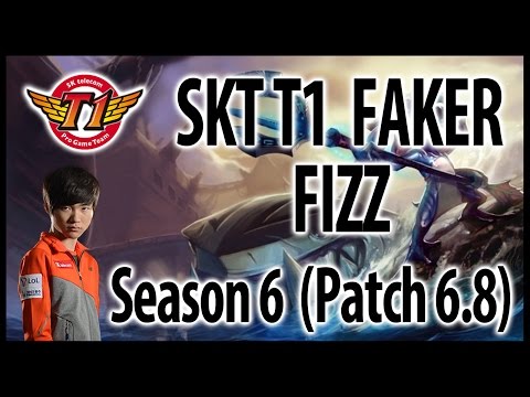SKT T1 Faker – Fizz mid vs. Azir – LoL KR Challenger Ranked, Patch 6.8