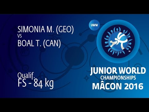 Qual. FS - 84 kg: M. SIMONIA (GEO) df. T. BOAL (CAN) by TF, 10-0