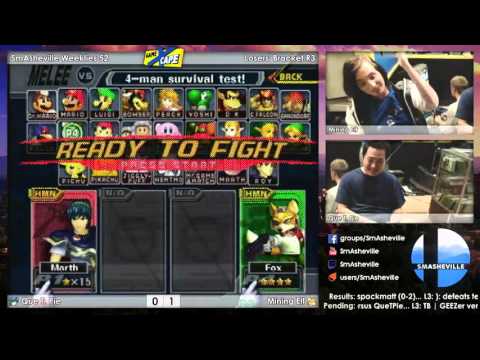 SW52 Losers' R3 - QueTPie (Marth) vs Mining Elf (Fox)