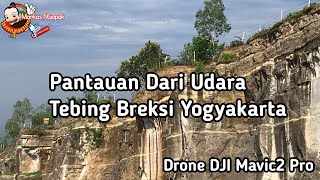 Drone DJI Mavic 2 Pro terbang diatas Tebing Breksi Yogyakarta