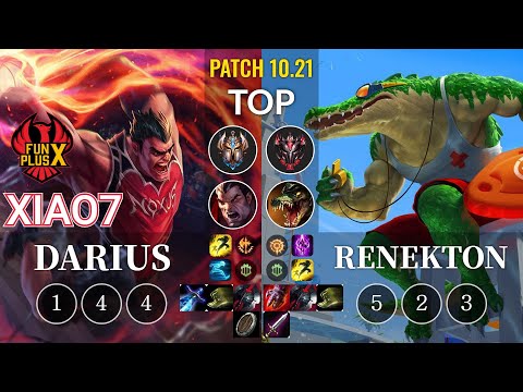 FPB xiao7 Darius vs Renekton Top - KR Patch 10.21