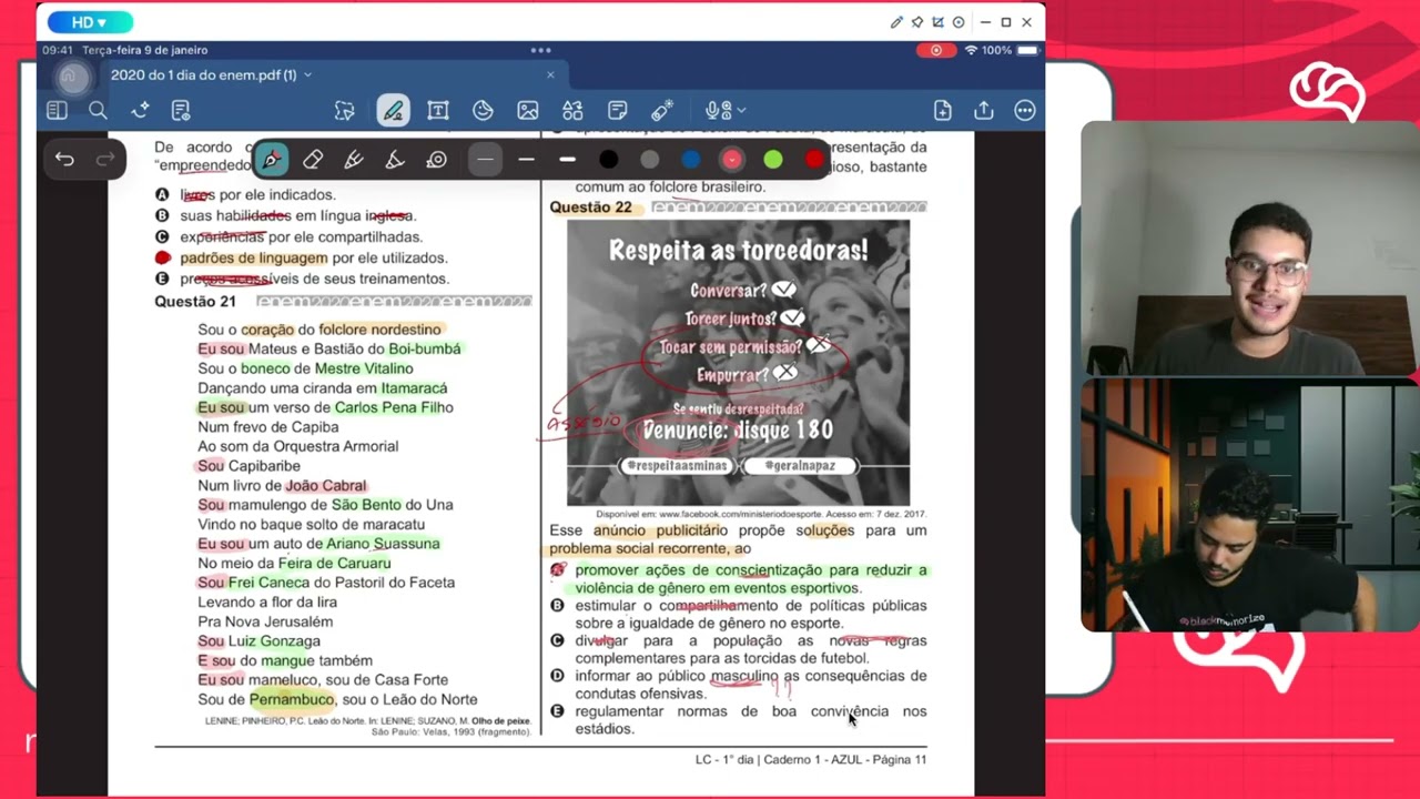 Resolução em Vídeo — Questão 22 ENEM 2020