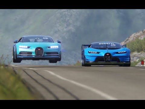Bugatti Vision GT vs Bugatti Chiron at Highlands