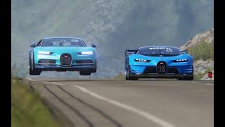 Bugatti Vision GT vs Bugatti Chiron at Highlands