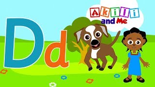 D is for Dog!  Learn Letter D with Akili  Cartoons