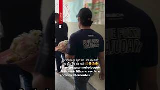 Pai entrega buquê de flores à filha na escola e encanta internautas #g
