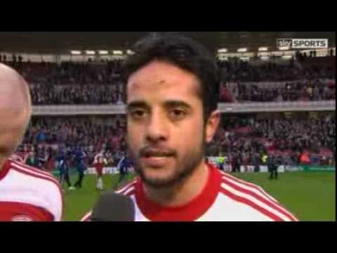 Marounae Zemmama after his Goal against Southampton