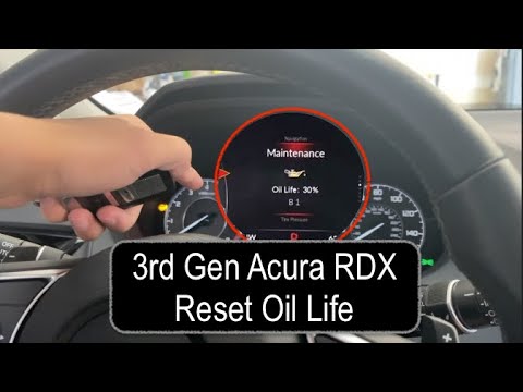 2019- 2022 Acura RDX Engine Oil Life Reset
