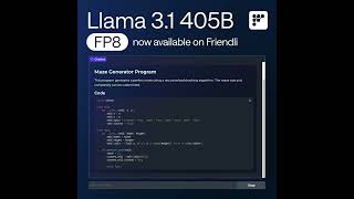 Meta Llama 3.1 405B is now available on Friendli!
