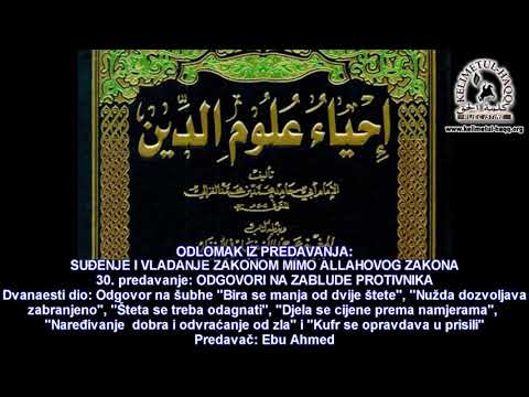 El-Gazalijeva fetwa o opravdavanju grijeha dobrim nijjetom