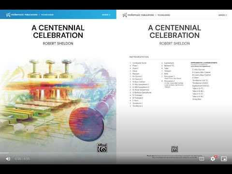 A Centennial Celebration, by Robert Sheldon – Score & Sound
