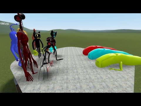 BRIDGE WORM VS TREVOR HENDERSON CREATURES!! Garry's Mod