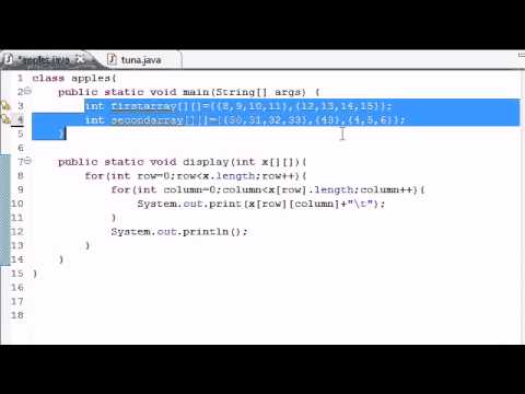 Java Programming Tutorial 34 Table For Multi Arrays Flv