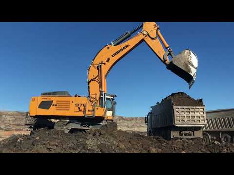 Liebherr 976 Excavator Loading Trucks - Labrianidis Mining Works