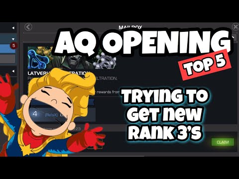 TOP 5 AQ REWARDS OPENING! TRYING TO GET THIS CHAMPS TO RANK 3