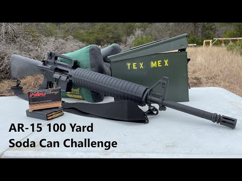 AR15 Freehand 100 Yard Soda Can Challenge