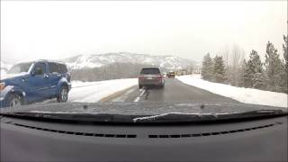 preview picture of video 'Cars Sliding & Crashing in Bountiful, UT, 400 north bountiful ut 2/1/2014'