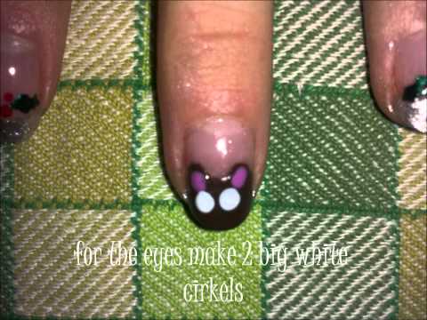 christmas bear nailart tutorial