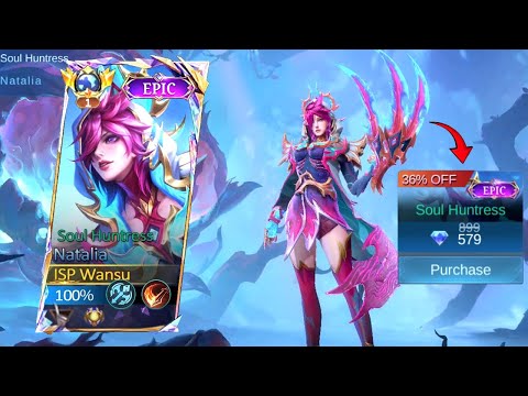 FINALLY I GOT THIS NATALIA NEW EPIC SKIN | Natalia "Soul Huntress" Gameplay | Mobile Legends