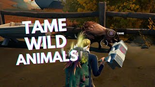 FORTNITE SEASON 6: How To Tame Wild Animals (Craft Hunter's Cloak Guide)