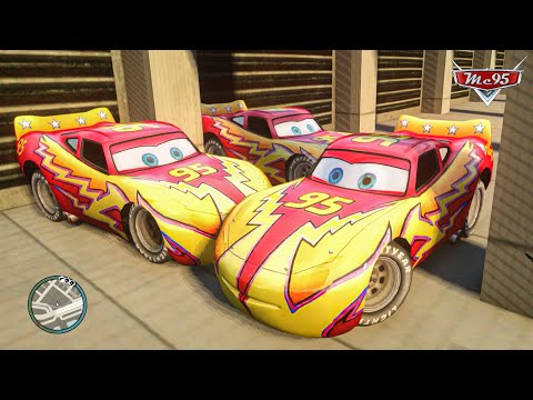 Crazy Lightning McQueen Rayo Crashes Compilation Ep.83 - GTA 4