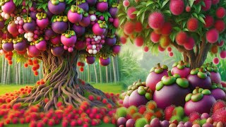 how to grow and plant hybrid fruit trees of mangosteen and rambutan. #gardening #plants #hybrid