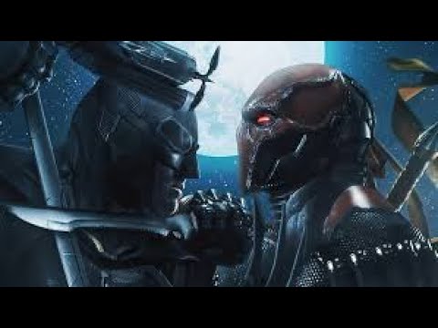 Death Stroke Nearly Kills Batman - most epic Batman fight scene in any Movies games. Badass Batman.