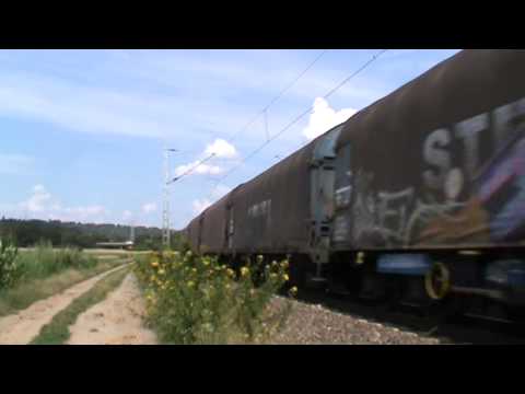 DB Schenker Rail 185 367-0 mit gemischten Güterzug in Walluf