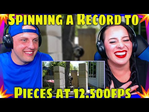 First Time Seeing Spinning a Record to Pieces at 12,500fps by The Slow Mo Guys | THE WOLF HUNTERZ