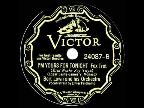 1932 Bert Lown - I’m Yours For Tonight (Elmer Feldkamp, vocal)